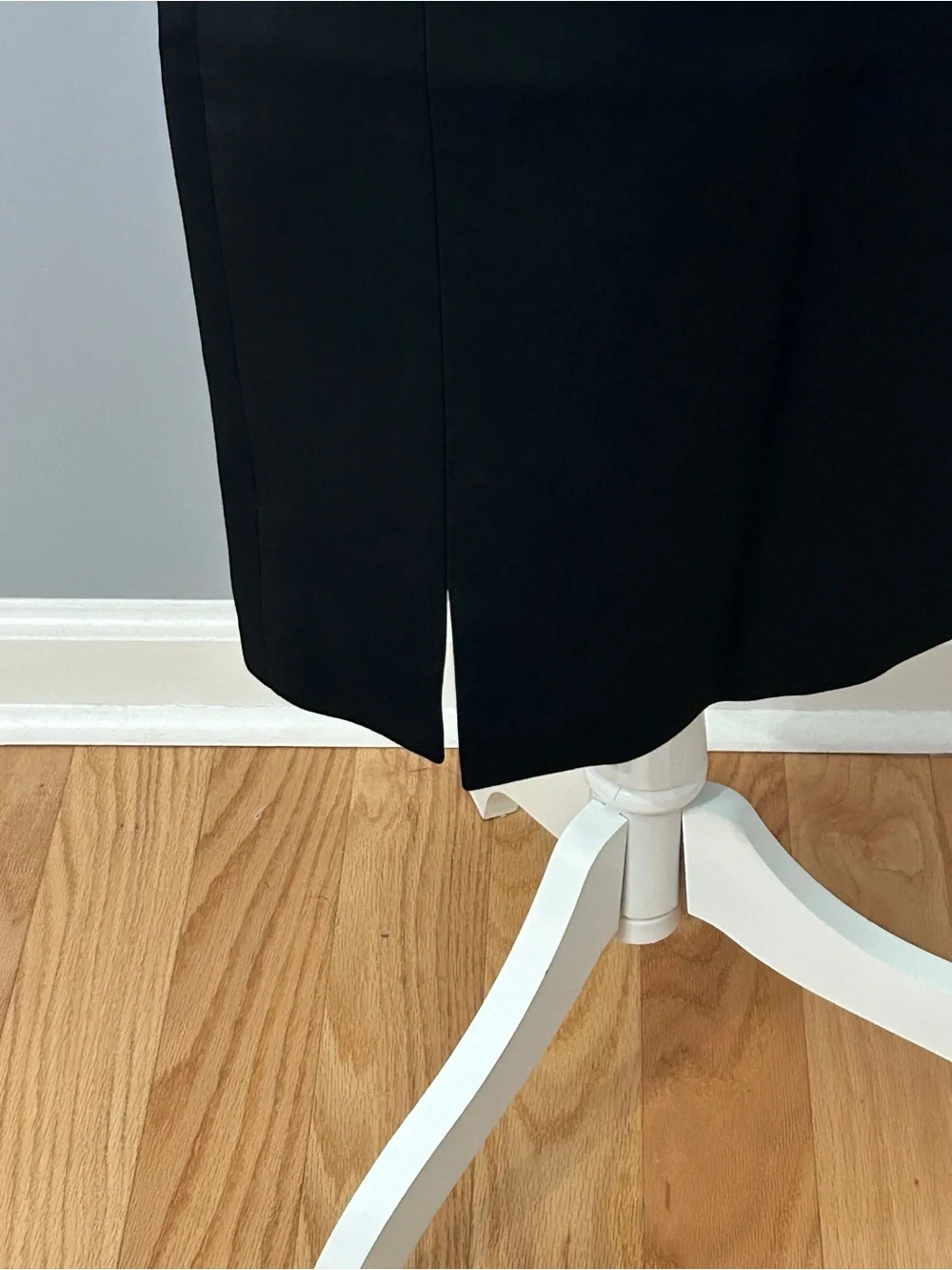 Ralph Rucci Black Silk Wool Blend Pencil Skirt Size 6 USA Lined Slit Designer